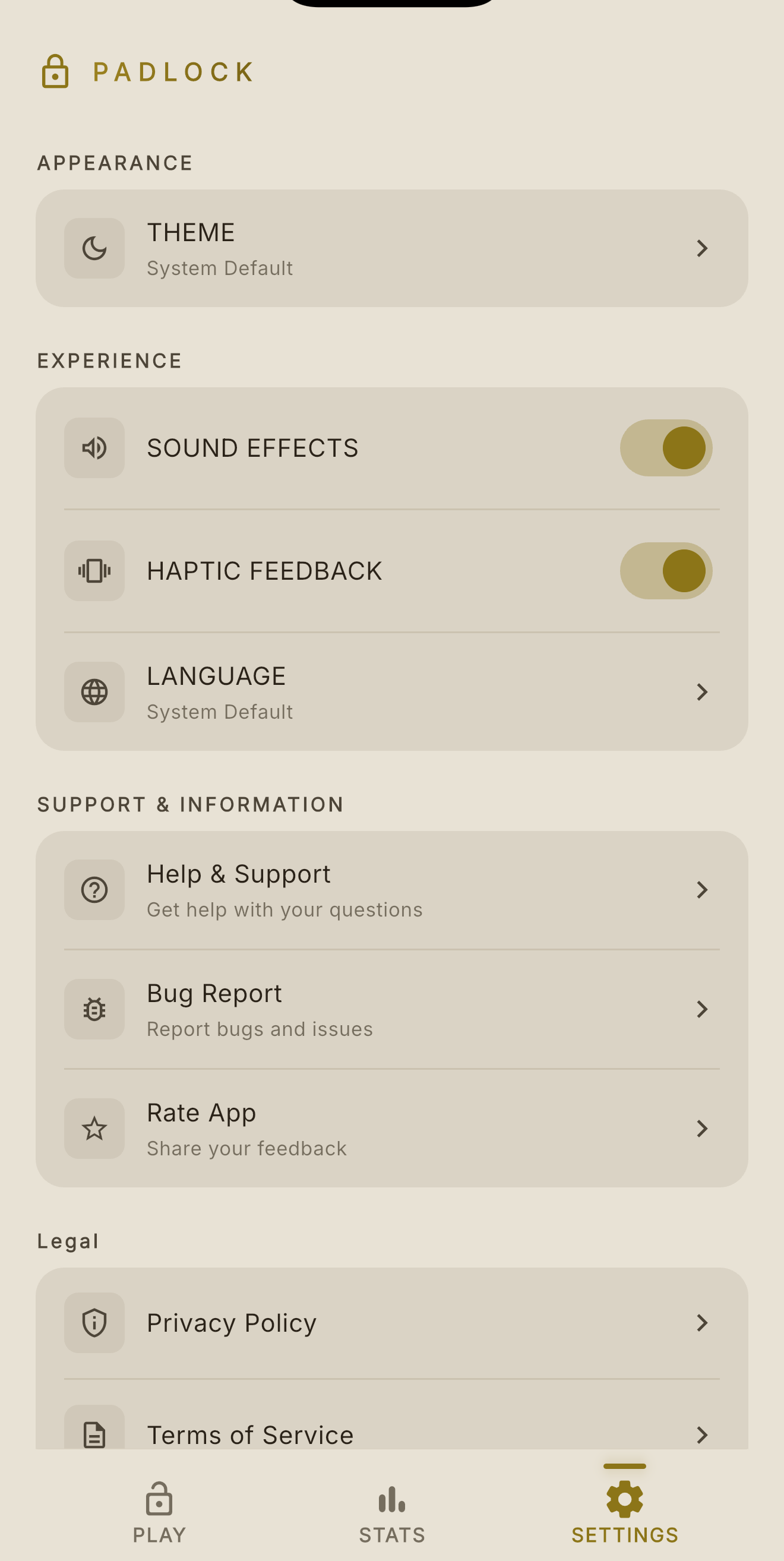 Settings — Light Mode